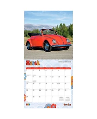 BrownTrout Motor Club Love Bug | 2026 12 x 24 Inch (Hanging) Monthly Square Wall Calendar | Plastic-Free