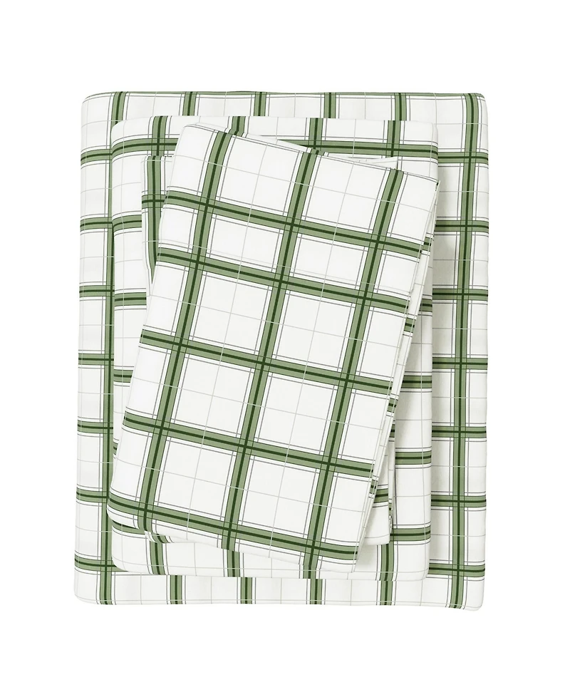 Linery & Co Ultra-Soft Turkish Cotton Plaid Flannel Sheet Set