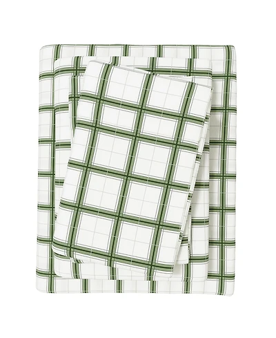 Linery & Co Ultra-Soft Turkish Cotton Plaid Flannel Sheet Set