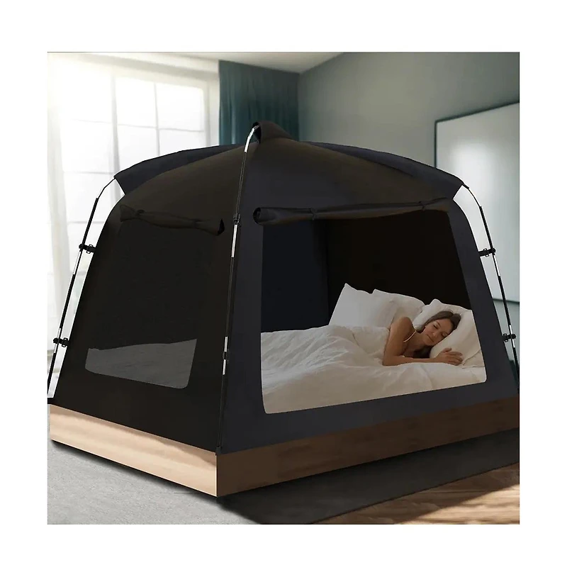 Ayamaya Indoor Privacy Bed Tent Twin size – Cozy Blackout Canopy for Better Sleep
