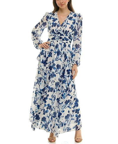 Taylor Women's V-Neck Cinched Waist Dress