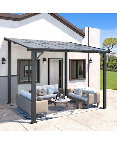 Aecojoy 10'x8' Wall Mounted Gazebos Pergola