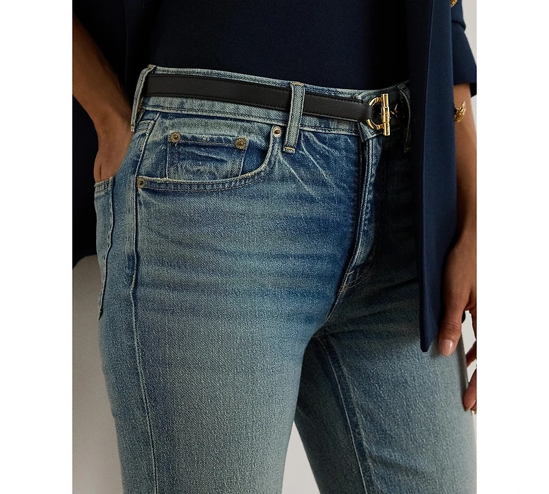 Lauren Ralph Women's High-Rise Straight Ankle Jeans