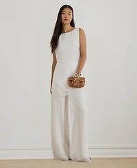 Lauren Ralph Women's Double-Faced Sleeveless Tunic Top