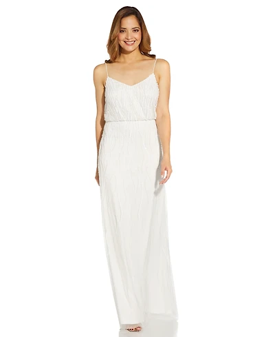 Adrianna Papell Embellished Blouson Gown