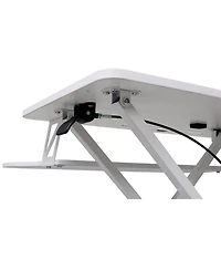 Streamdale FurnitureAdjustable Standing Laptop Desk w/ Keyboard Tray, White
