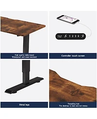 Streamdale Furniture Electric Standing Desk - Adjustable Height Home/Office/Gaming Table