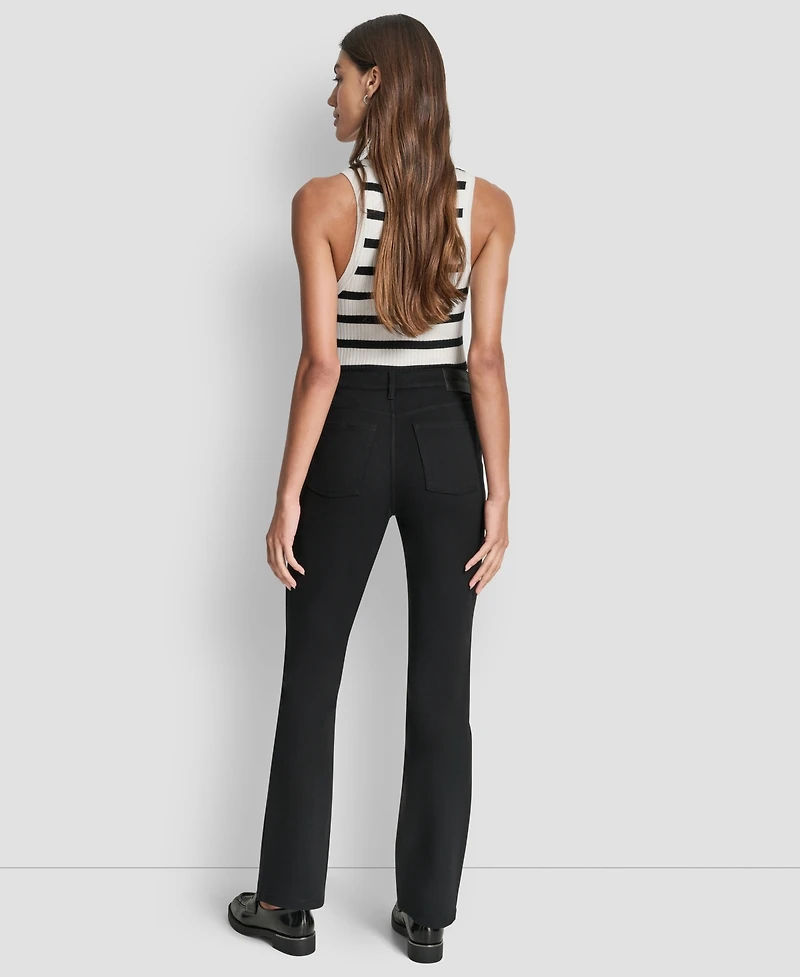 Dkny Jeans Women's Mid-Rise 5 Pocket Slim Boot Cut Pants