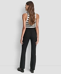 Dkny Jeans Women's Mid-Rise 5 Pocket Slim Boot Cut Pants