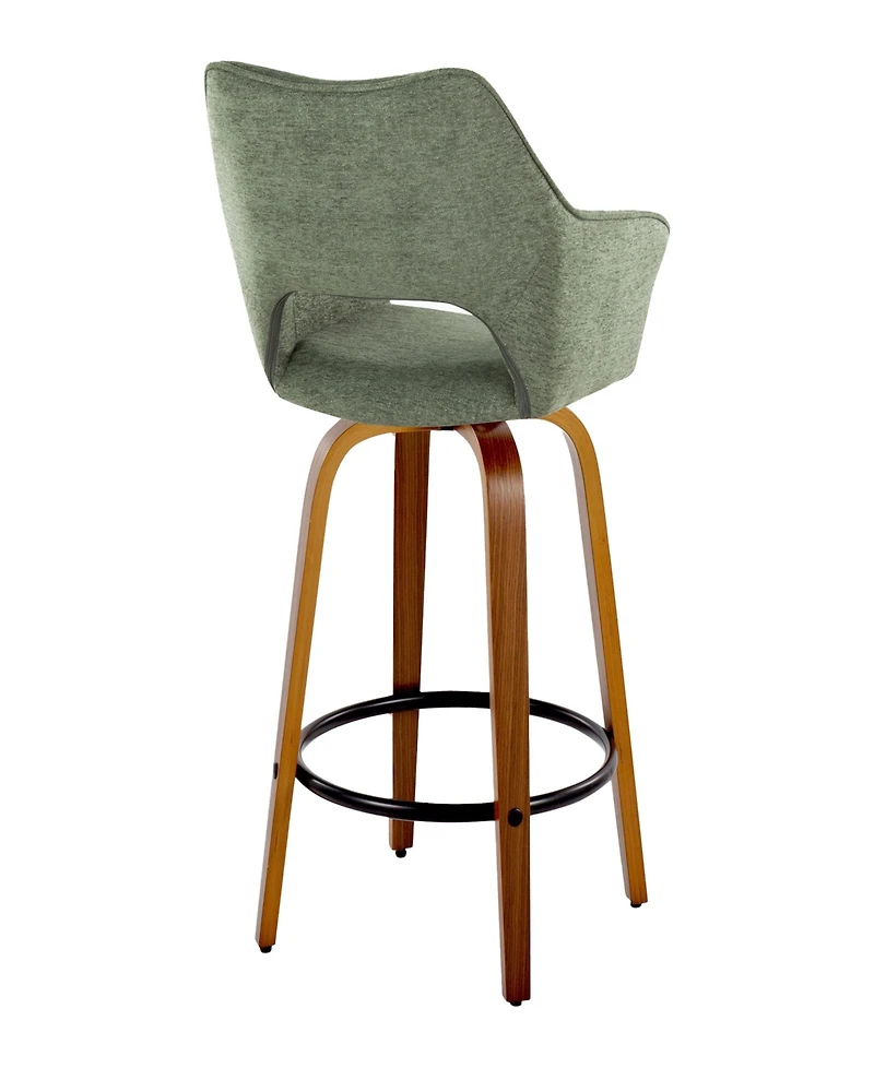 Lumisource Fabric Mustang Contemporary Fixed-Height Counter Stool, Set of 2
