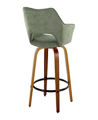 Lumisource Fabric Mustang Contemporary Fixed-Height Counter Stool, Set of 2