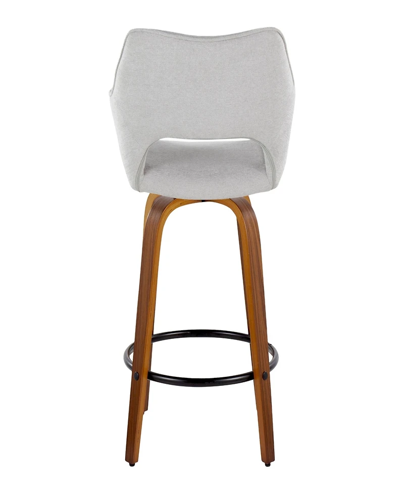 Lumisource Fabric Mustang Contemporary Fixed-Height Counter Stool, Set of 2