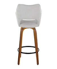 Lumisource Fabric Mustang Contemporary Fixed-Height Counter Stool, Set of 2
