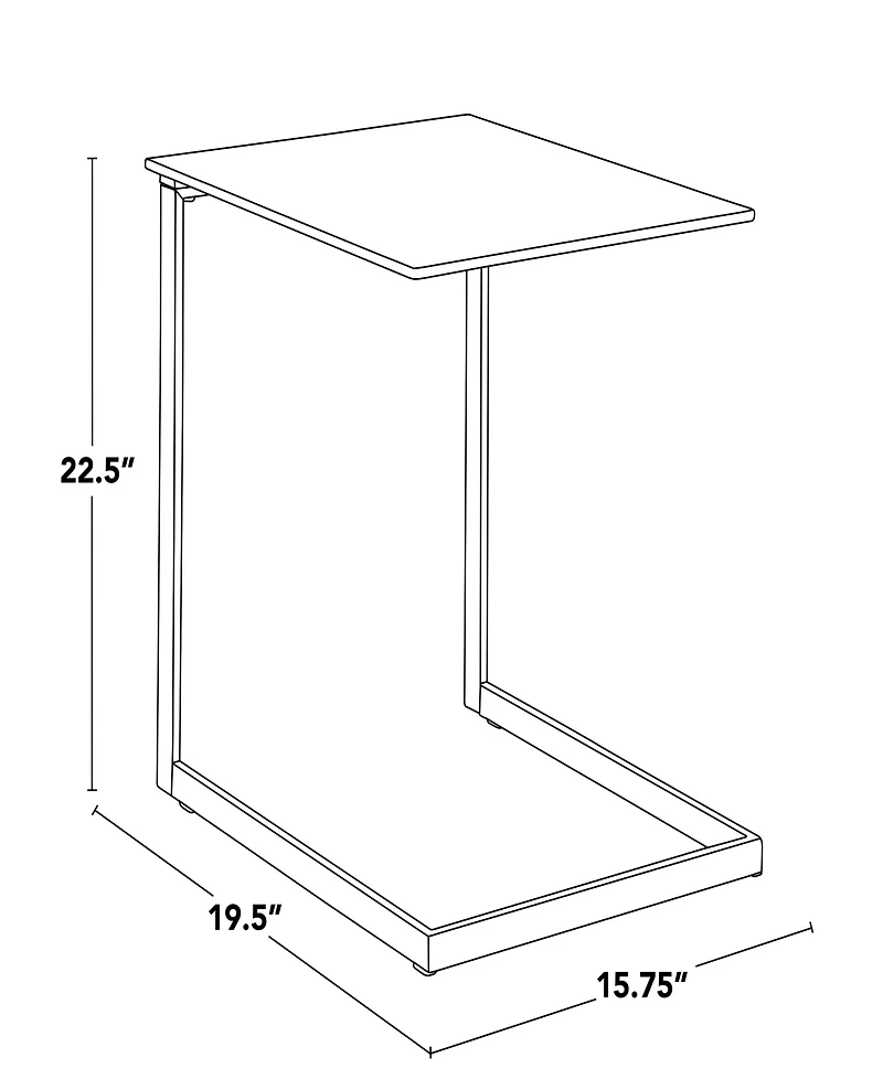 Lumisource 22.5" Glass Zenn Contemporary End Table