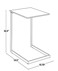 Lumisource 22.5" Glass Zenn Contemporary End Table