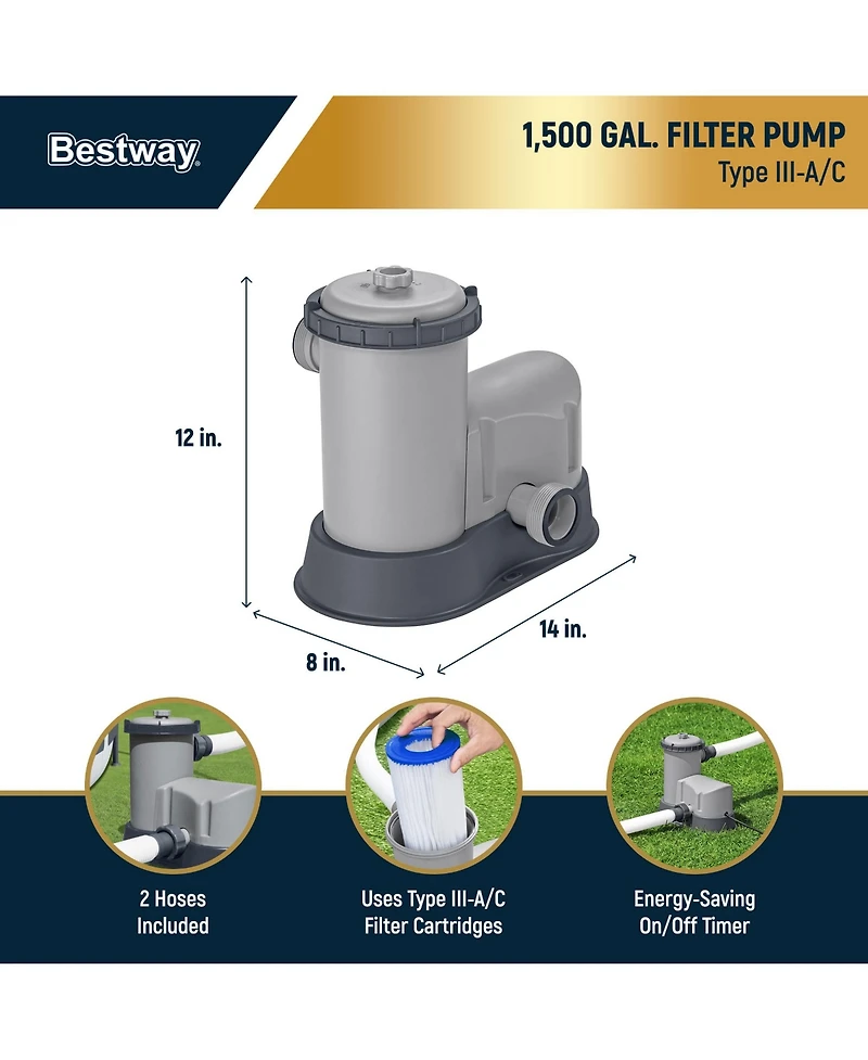 Bestway Steel Pro Max 18' x 48" Round Above Ground Pool Set w/Led Light & Remote