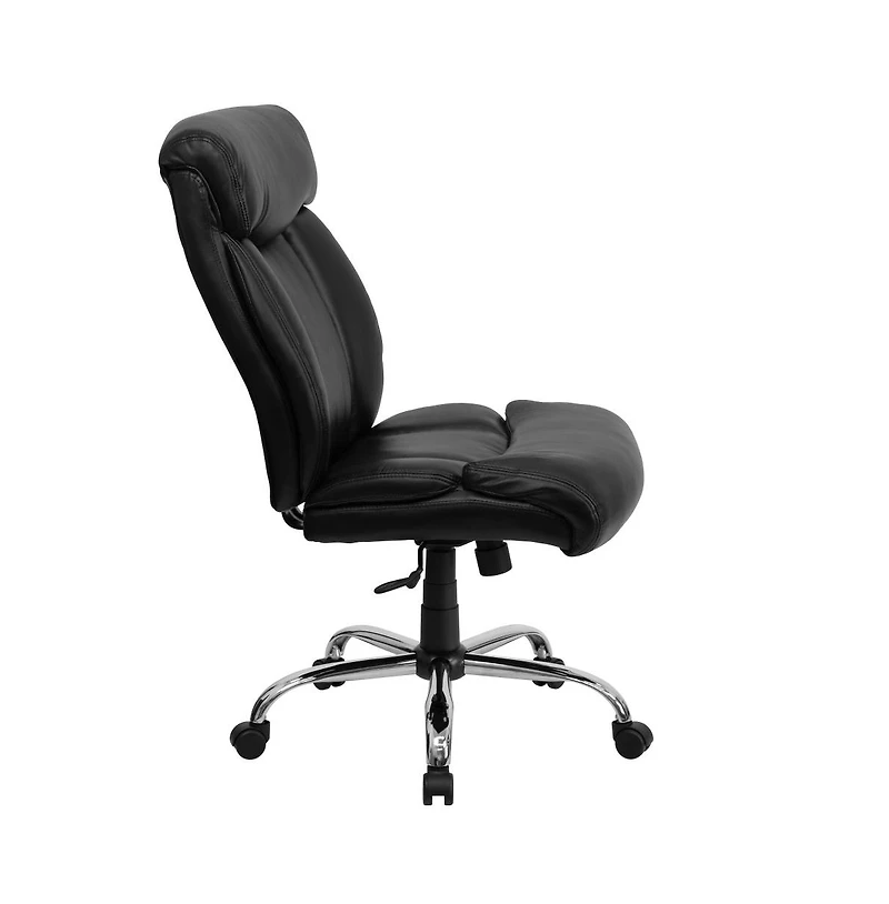 Emma+Oliver 400 lb. Big & Tall High Back Full Headrest Ergonomic Office Chair w/ Chrome Base