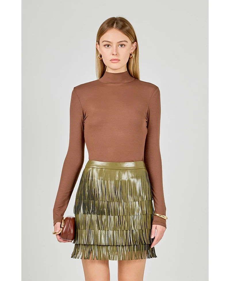 endless rose Women's Mock Neck Top