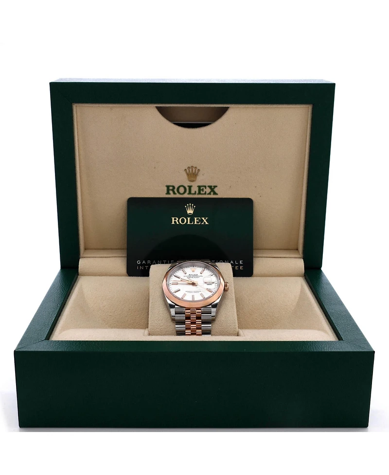 Pre-Owned Rolex Oyster Perpetual Datejust Fluted Motif Automatic Watch in Stainless Steel and Rose Gold 36mm