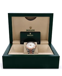 Pre-Owned Rolex Oyster Perpetual Datejust Fluted Motif Automatic Watch in Stainless Steel and Rose Gold 36mm