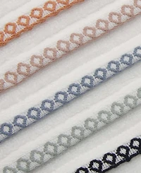 Linery & Co Quick-Dry Cotton Decorative Border 6 Pack Hand Towel Set