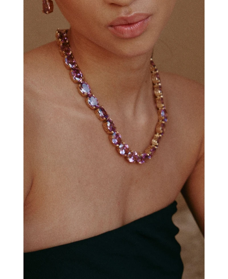 Retro Chic Grape Glow Necklace