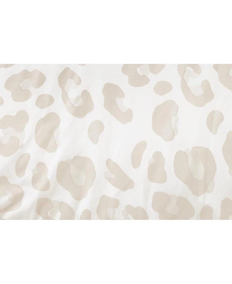 Chanasya Premium Beige Leopard Comforter Set – Soft Animal Print Microfiber Bedding – 3 Piece Set with 1 Comforter and 2 Pillow Shams