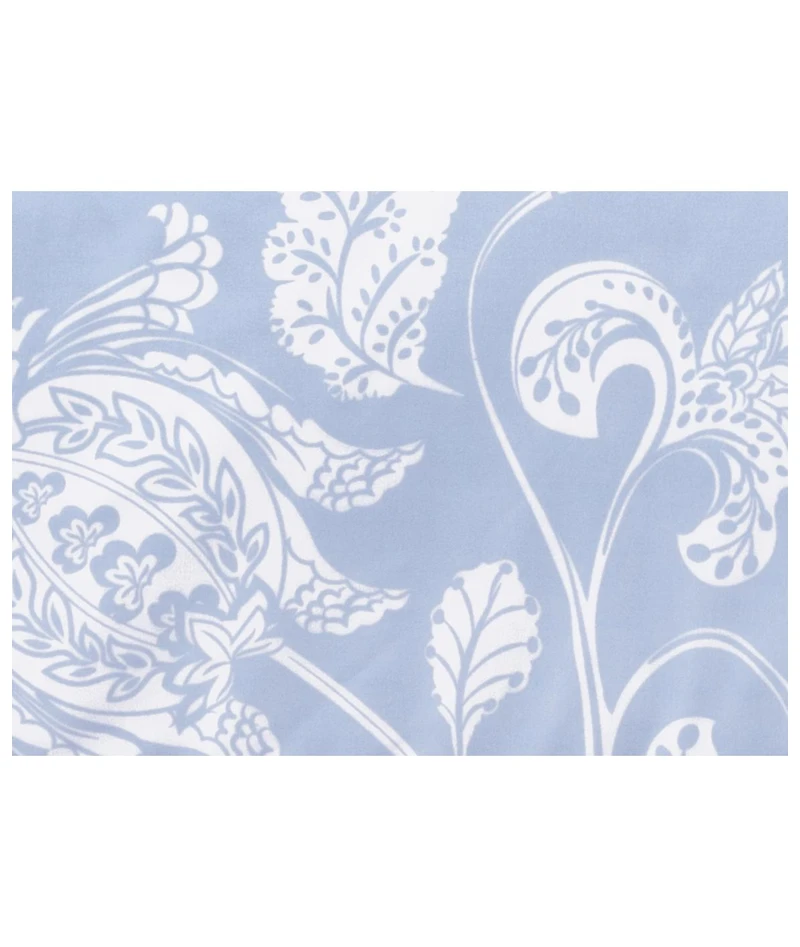 Chanasya Premium Paisley Floral Comforter Set – Soft Blue Gray Modern Microfiber Bedding – 3 Piece Set with 1 Comforter and 2 Pillow Sha