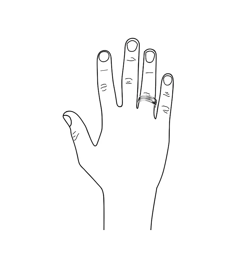 Bling Jewelry Unisex Simple Double Grooved Brushed Matte Center Stripe Couples Titanium Band Ring Silver Tone Comfort Fit