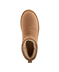 L'Artiste Women's Brandai-Curli Shearling Ankle Boot – Embossed Leather & Suede Slip-On With Whipstitch Detail
