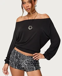 Edikted Women's Nannie Off Shoulder Oversized Top