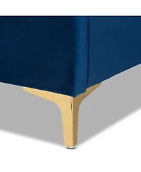 Baxton Studio Fabrico 85.6" Metal Contemporary Queen Platform Bed