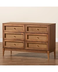 Baxton Studio Ramiel 47.2 Rattan Mid-Century Dresser