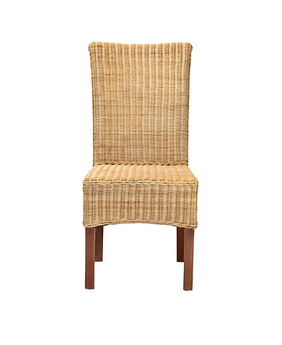 Furniture Shamara 21.25" Rattan Bohemian Dining Chair