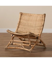Furniture Herrara 27.6" Rattan Bohemian Foldable Lounge Chair