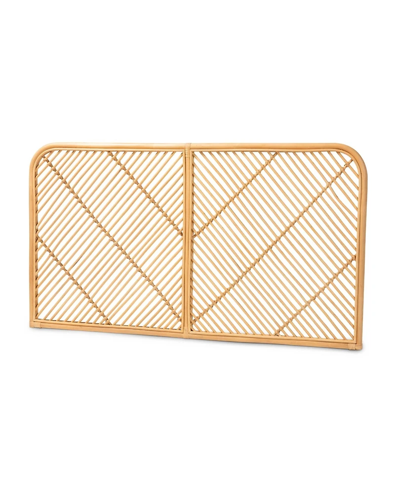 Furniture Sakina 2" Rattan Bohemian Queen Wall-mount Headboard