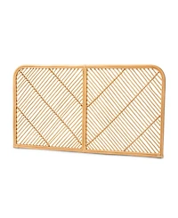 Furniture Sakina 2" Rattan Bohemian Queen Wall-mount Headboard