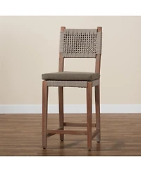 Furniture Heyna 24" Wood Mid-Century Counter Stool