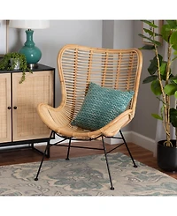Furniture Colorado 32.3" Rattan Bohemian Accent Chair
