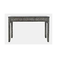 Jofran Gramercy Mid-Century Modern Chevron Three Drawer Usb Charging Desk