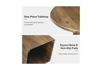 Tribesigns 31.5-Inch Round Dining Room Table for 2-4, Farmhouse Small Kitchen Dinner Table, Rustic Brown