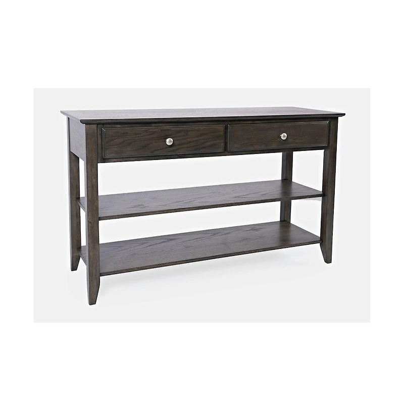 Jofran Modern Espresso Traditional 48" Sofa Console Table with Two Drawers