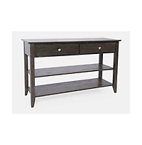 Jofran Modern Espresso Traditional 48" Sofa Console Table with Two Drawers