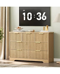 Gaomon Fluted Dresser for Bedroom with 7 Drawers, 47.24" Wide Modern Chest Drawers