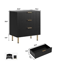 Gaomon Fluted Drawer Storage Dresser