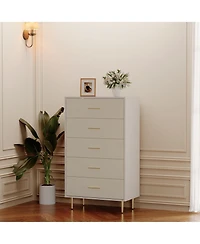 gaomon 5 Drawer Dresser, Tall Narrow Chest of Drawers