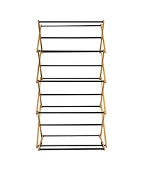 Household Essentials Bamboo V-Shaped Folding Clothes Drying Rack