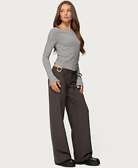 Edikted Women's Leyna Striped Off Shoulder Top