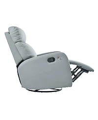 Streamdale Swivel Recliner Rocking Chair, 360 Glider for Home, Living Room, Theater (Blue-Gray)