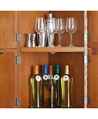 Streamdale Furniture 4-Tier Corner Kitchen Pantry Cabinet with 8 Doors and Adjustable Shelves